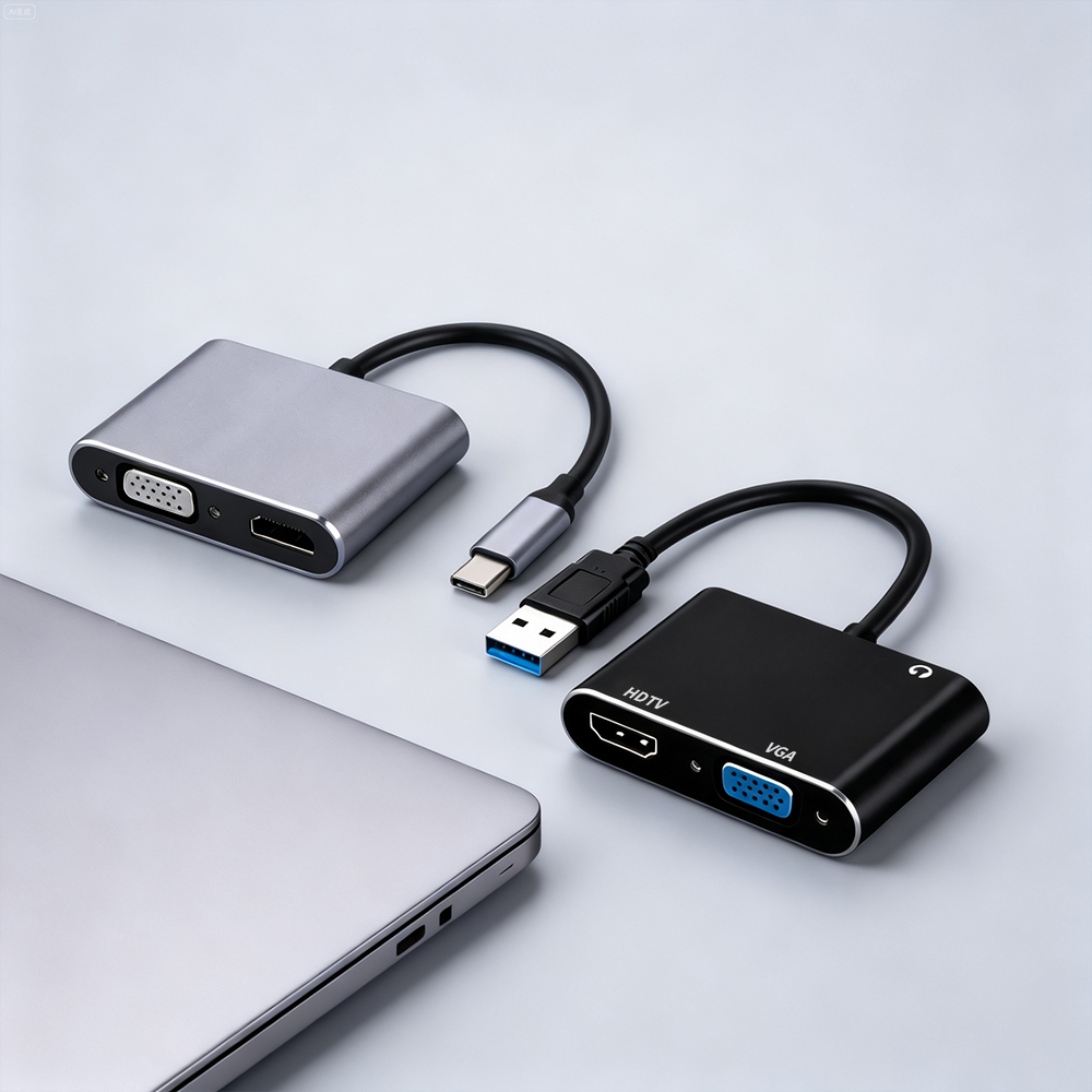 Home Cinema Usb - USB 3.0/TYPE-C-HDMI VGA 어댑터(3.5mm 오디오 포트
