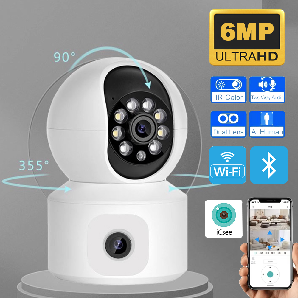 Home Cinema Screen - 6MP ICSEE WiFi IP 카메라 듀얼
