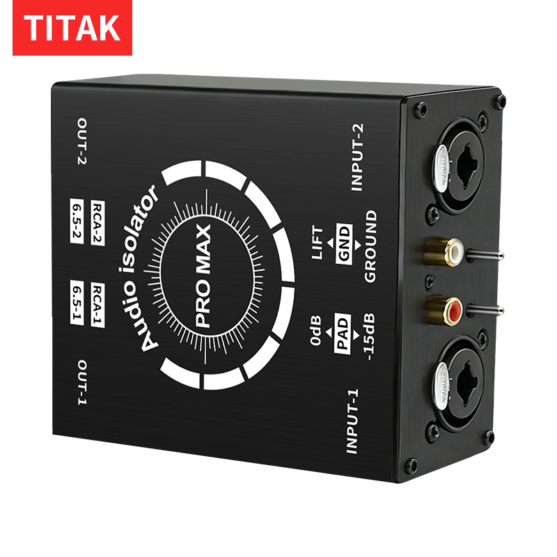 Home Cinema System - 3핀 XLR/RCA/TS/TRS 그라운드 루프 노이즈 차단기