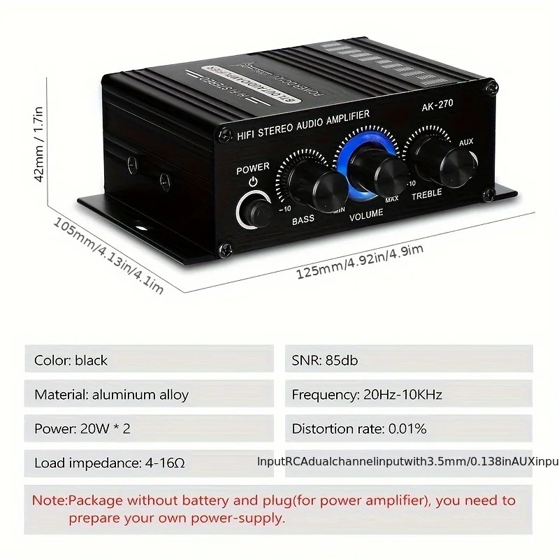 AK-270 HIFI 앰프 채널 2.0 스테레오 오디오 - Home Cinema System 리뷰 및 가격