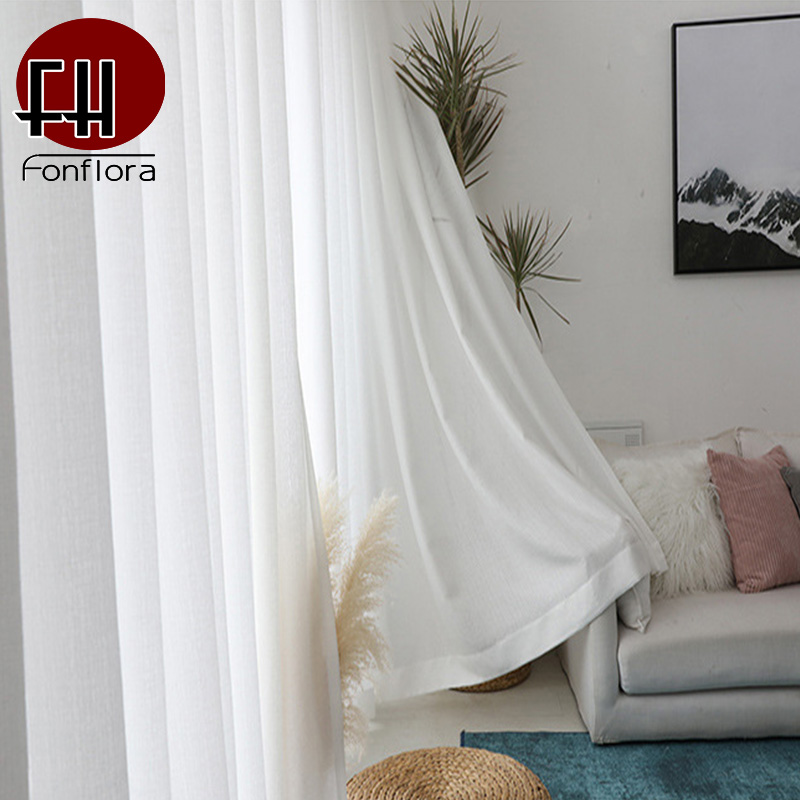 Fonflora 현대 단단한 흰색 두꺼운 Tulle 커 - Blackout Curtain Thick 리뷰 및 가격