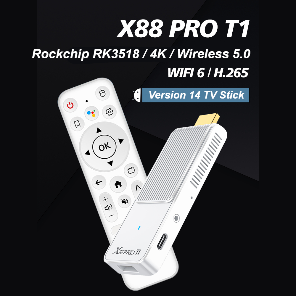 X88 T1 TV 스틱 안드로이드14 락칩 RK3518 - Home Cinema Quad 리뷰 및 가격