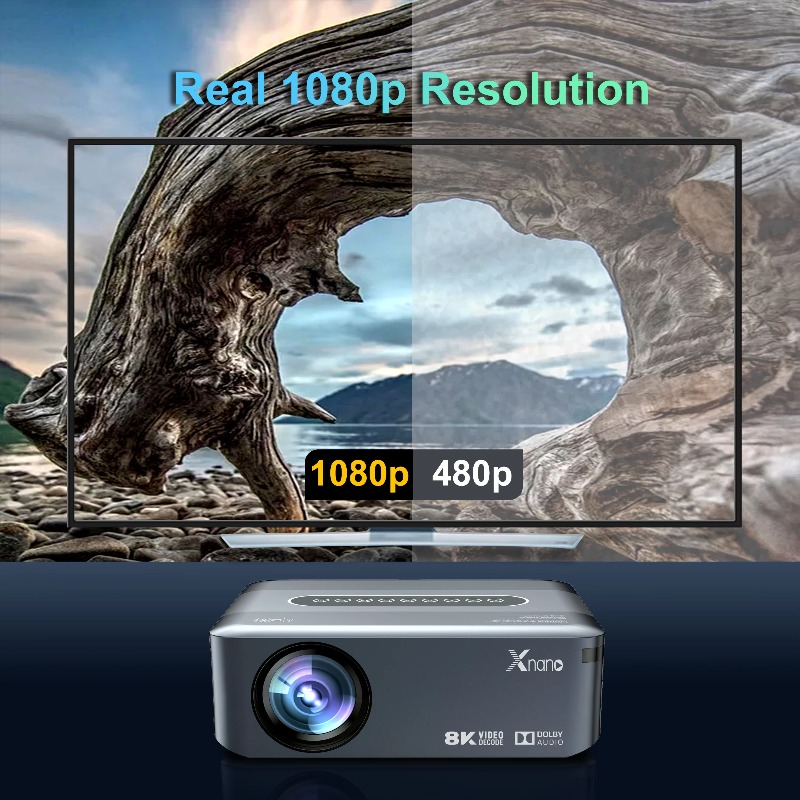 풀 HD 1080P 4K LED 프로젝터 안드로이드 9 - Home Cinema Quad 리뷰 및 가격