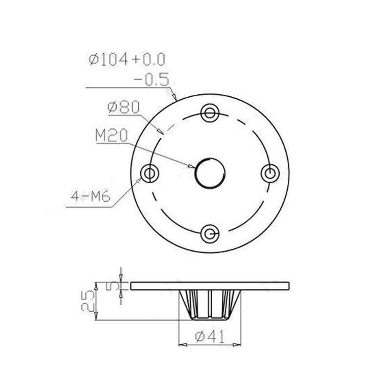1PC DJ 스피커 장착 플랜지 104mm M20 스레 - Home Cinema Rack 리뷰 및 가격