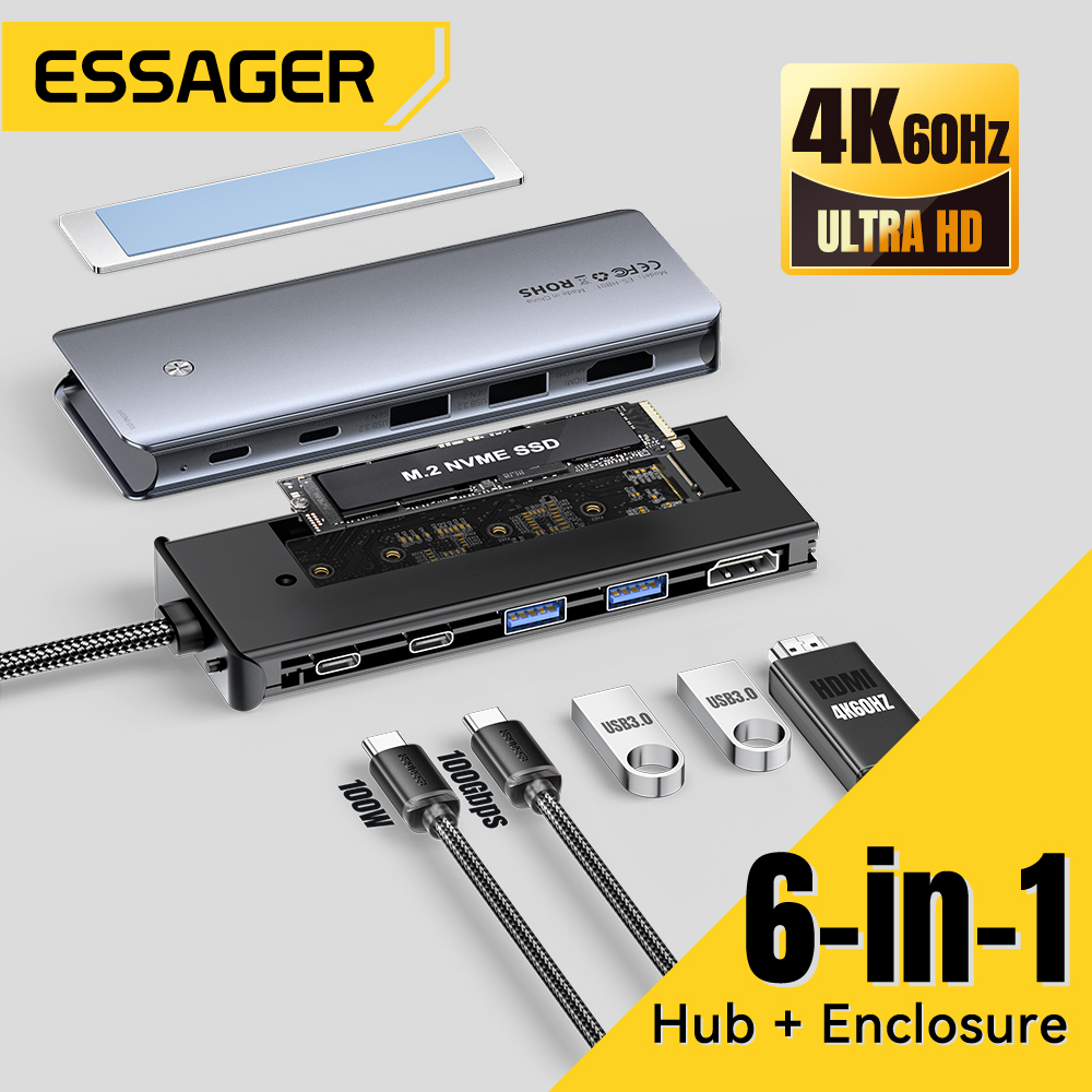 Essager USB C 허브(M.2 SSD 하드 디스 - Home Cinema Usb 리뷰 및 가격