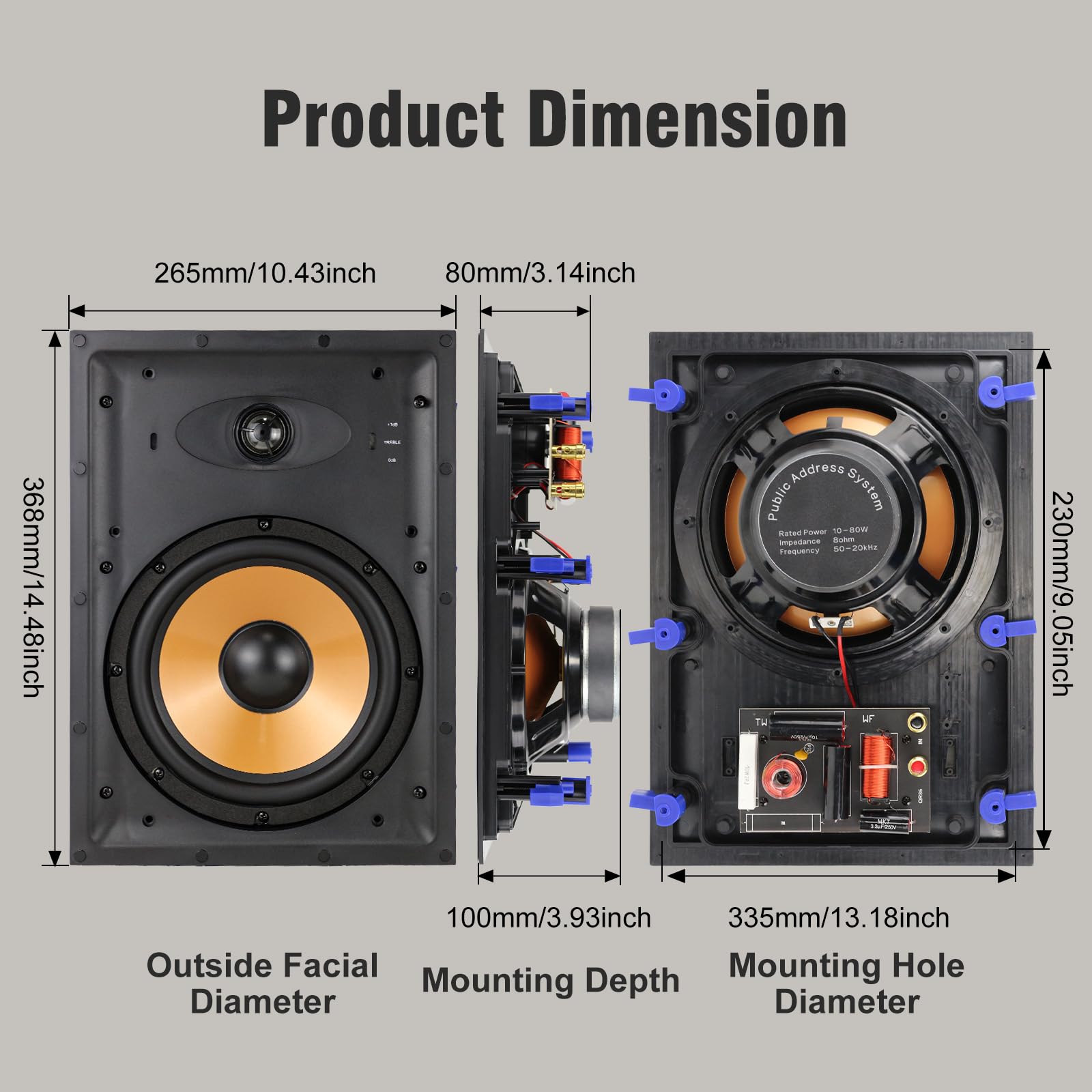 스튜디오피닉스 8인치 2웨이 매립형 스피커 120와트  - Home Cinema Rack 리뷰 및 가격