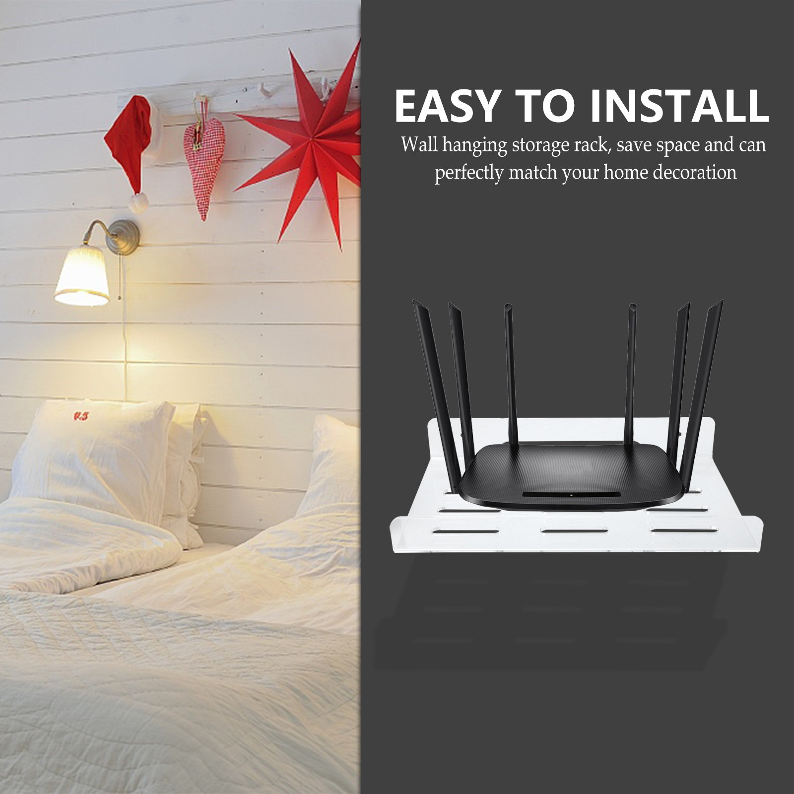 1세트 라우터 보관 선반, 벽걸이형 정리대, 아크릴 소 - Wall Mount Speaker 리뷰 및 가격