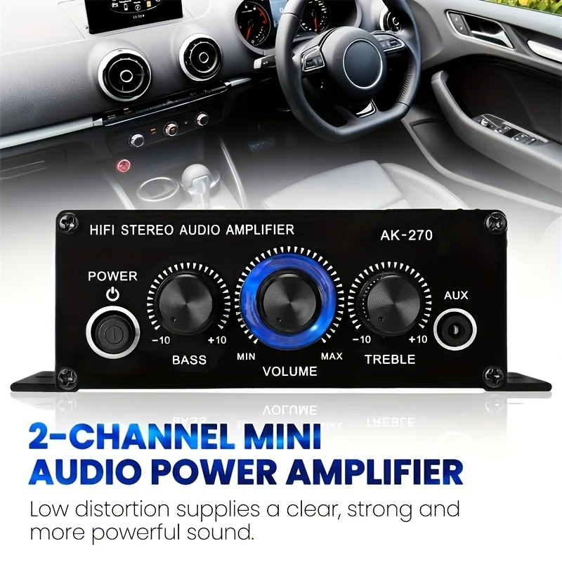 AK-270 400W 미니 파워 앰프 12V/24V 2 - Home Cinema System 리뷰 및 가격