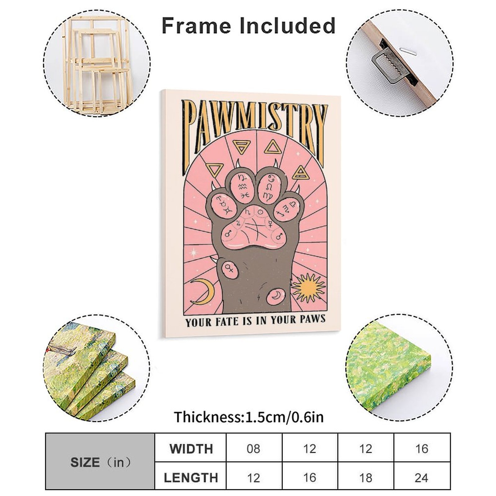 Pawmistry 캔버스 회화 포스터 시네마 캐릭터 클 - Home Cinema Decor 리뷰 및 가격
