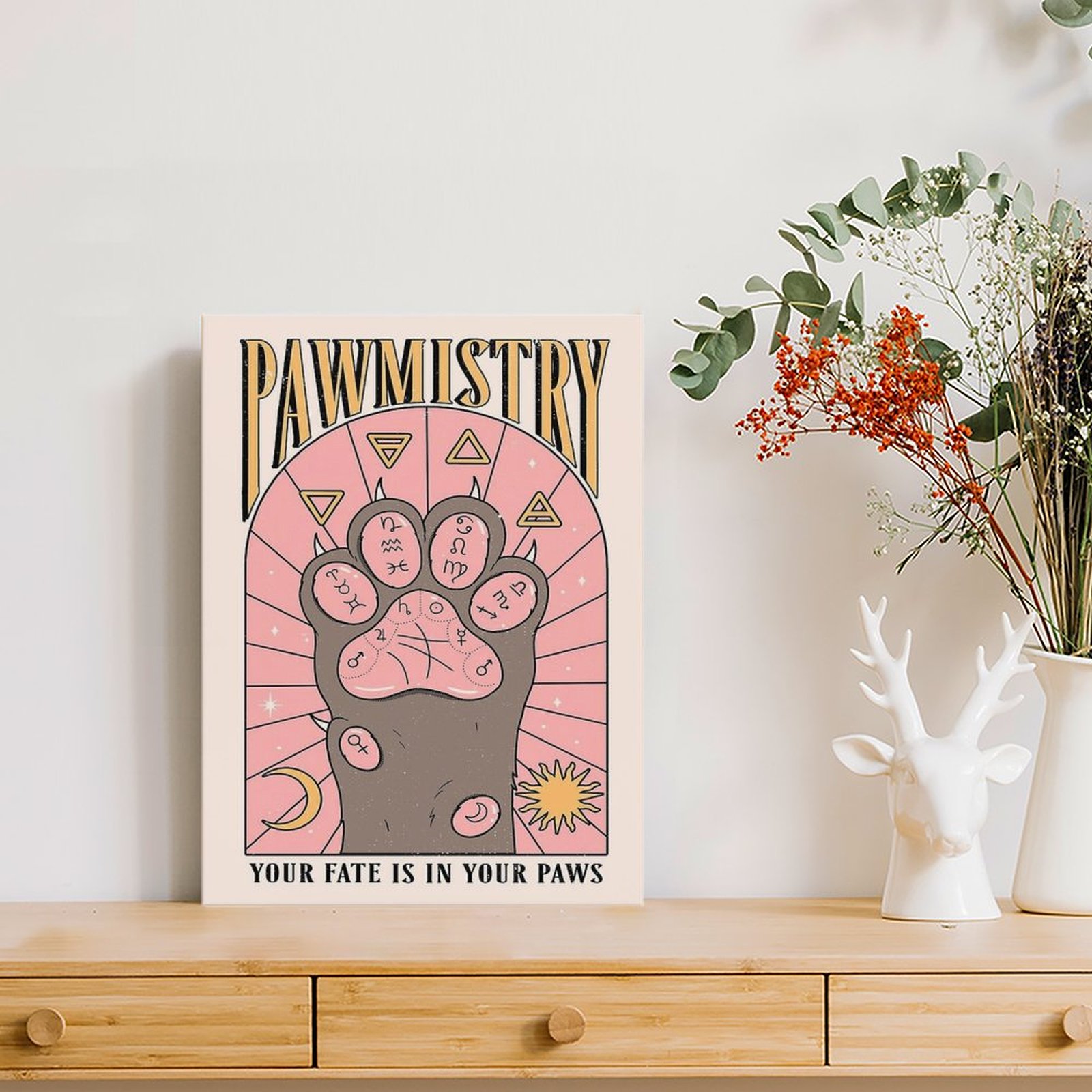 Pawmistry 캔버스 회화 포스터 시네마 캐릭터 클 - Home Cinema Decor 리뷰 및 가격