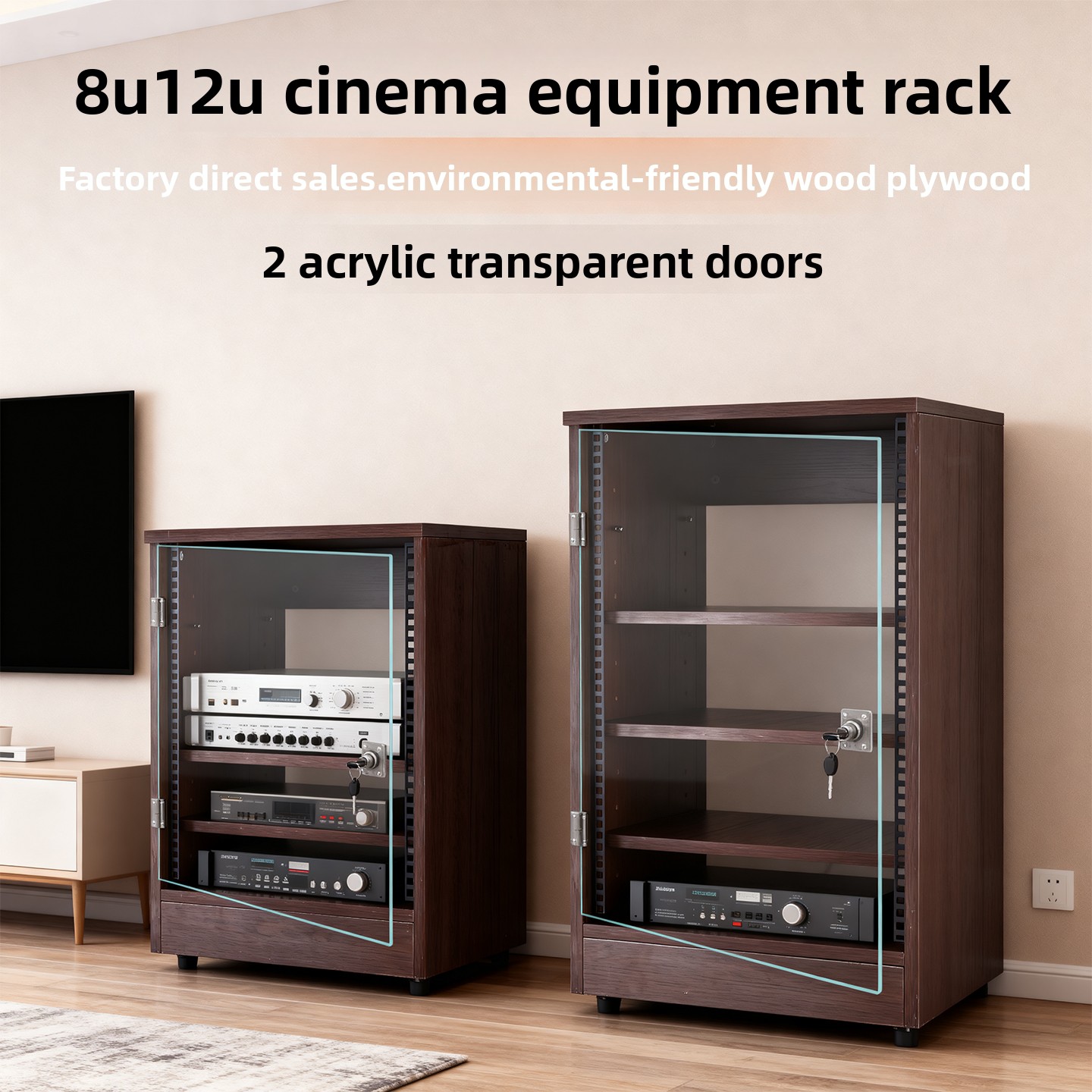 전면 투명 도어 8U - 16U 앰프 캐비닛 가정용 K - Home Cinema Rack 리뷰 및 가격